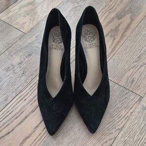 Vince Camuto Black Suede Heels